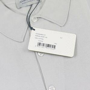 新品 John Smedley ジョンスメドレー 最高級シーアイランドコットン ポロシャツ  XXLサイズ  CLOUDの画像4
