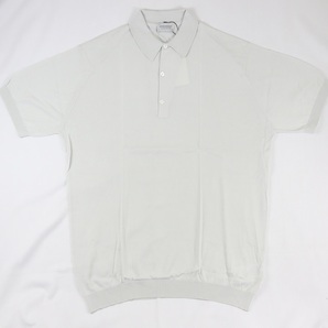 新品 John Smedley ジョンスメドレー 最高級シーアイランドコットン ポロシャツ  XXLサイズ  CLOUDの画像1