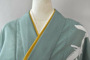 【桜庭呉服店】小紋 着物 踊り 『千春』 夏着物 単衣 縞模様 縞帳 おしゃれ 身丈146.5cm 裄丈65cm　★ kb-4204