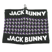 【新品】JACK BUNNY ジャックバニー 2021年モデル 裏フリース ネックウォーマー ロゴ 総柄 ブラック系 FR [240001967709] ゴルフウェア_画像2