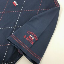 CUTTER&BUCK カッターアンドバック 半袖 ポロシャツ ボタンダウン 総柄 ネイビー系 LL [240001973687] ゴルフウェア メンズ_画像4