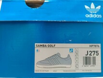 新品 未使用 adidas SAMBA GOLF サンバ ゴルフ 27.5cm ヘイローブルー スパイク アディダス ゴルフシューズ メンズ ゴルフ_画像9