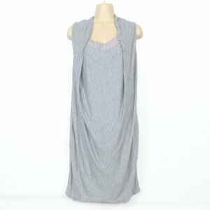  Ballsey BALLSEY* spring summer thing size MS tight Silhouette jersey - material One-piece sleeveless gray series knees height long z2749