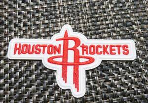 白赤R■新品NBA ヒューストン・ロケッツ Houston Rockets刺繍ワッペン■激渋◆ バスケットボール◎アメリカ スポーツ◆洋服・衣類・衣服DIY