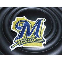 B/Mロゴ（大麦）◆新品MLBミルウォーキー・ブルワーズ Milwaukee Brewers『 M』野球ベースボール刺繍ワッペン◆メジャーリーグ■■ 衣服DIY_画像2