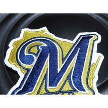 B/Mロゴ（大麦）◆新品MLBミルウォーキー・ブルワーズ Milwaukee Brewers『 M』野球ベースボール刺繍ワッペン◆メジャーリーグ■■ 衣服DIY_画像7
