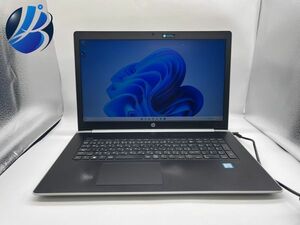 【ジャンク】☆HPノートパソコンProBook470G5☆Win11pro/Microsoft Office付き/corei5-8250U/SSD256GB搭載/メモリ8GB/15.6型/中古 PC/P4088