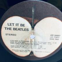 【LP】レコード 再生未確認 US盤 The Beatles「Let It Be」/Apple Records(AR 34001)/ロック ※まとめ買い大歓迎！同梱可能です！_画像6