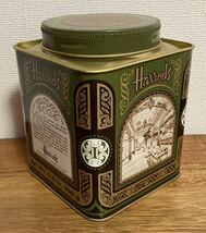 ヴィンテージ ブリキ缶　英国　Harrods ハロッズ　no.14 紅茶の空き缶　250g 缶　送料無料_画像5