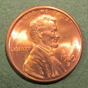 （C-289)リンカーン1セント銅貨　1989年　D　②