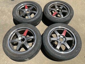 激安価格　RAYS レイズ TE37 SL ホイール 17インチ 4本 17×7.5J +40　PCD114.3