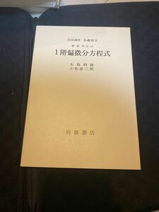 1階偏微分方程式　岩波講座基礎数学