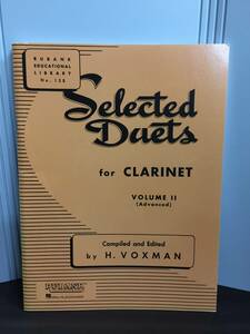  иностранная книга кларнет музыкальное сопровождение Selected Duets for Clarinet Volume2(Advanced)D6