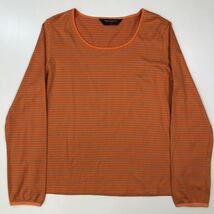 ● munsingwear gland slam マンシングウェア　長袖Tシャツ　ボーダー柄　オレンジ　メンズ　Lサイズ　26-130a_画像1