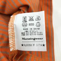 ● munsingwear gland slam マンシングウェア　長袖Tシャツ　ボーダー柄　オレンジ　メンズ　Lサイズ　26-130a_画像7