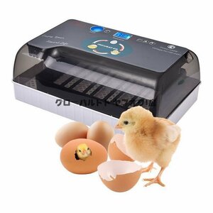 品質保証 自動孵卵器 インキュベーター 鳥類専用ふ卵器 鶏 ウズラ あひる 鴨自動転卵 24個入卵 ヒヨコ生まれ大容量自動温度制御S144