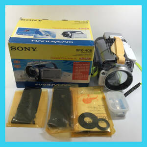 D-046* [ утиль ] SONY Handycam подводный камера морской упаковка SONY Sony SPK-HCB * камера отсутствует * подтверждение рабочего состояния не возможно 