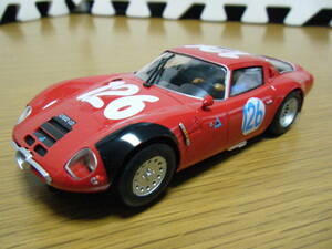 ♪Alfa Romeo TZ2 No126 Targa Florio 1966 (アルファロメオＴＺ２) 1/32スロットカー
