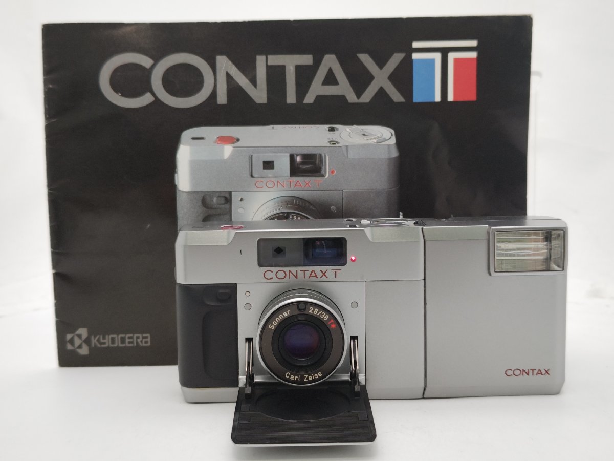 ラッピング無料】 Contax T初代 + 純正ストロボ T14 AUTO フィルム