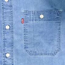 Levi’s　半袖/シャツ　チンストラップ/1ポケット/デニム /ミディアムインディゴ　サイズM　　　W119_画像6