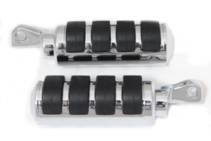 V-Twin 27-0006 オフセット ISO フット ペグ ハーレー Large Chrome Cats Paw Footpeg Set