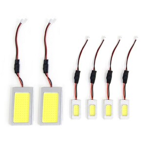 【メール便送料無料】 トヨタ ハイエース 200系 H16.8～ ハイパワー LED ルームランプ セット 6P 面発光 COB 室内灯 ホワイト SMD 定電圧