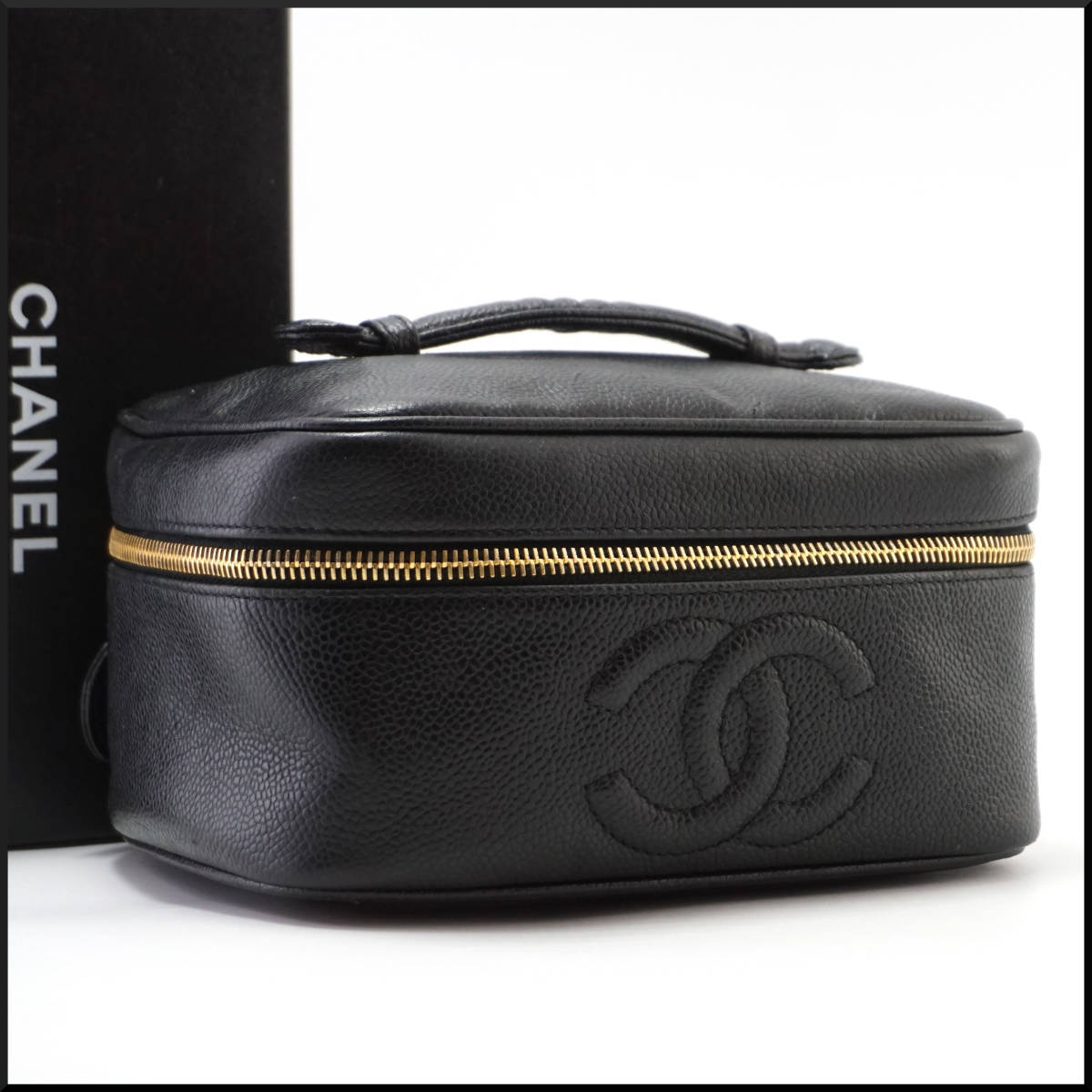 ヤフオク! -「chanel キャビアスキン バニティ」(ポーチ) (かばん