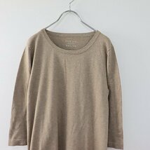 evam eva エヴァムエヴァ コットンカシミヤ ロングカットソー/ベージュ トップス チュニック【2400013394185】_画像4