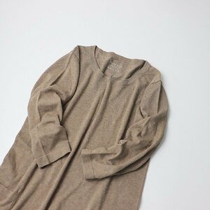 evam evaevameva cotton cashmere long cut and sewn / beige tops tunic [2400013394185]