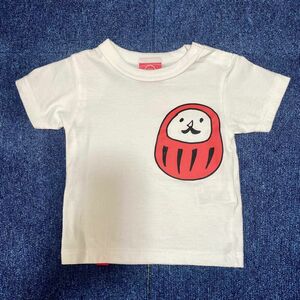 【美品】値下げ！オジコ キッズ 半袖Tシャツ「DARUMA」（ダルマ）2Aサイズ(75〜85)カラー/ホワイト