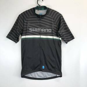 シマノ SHIMANO 半袖サイクルジャージ ブラック グリーン ホワイト Lサイズ