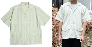 美品 PENNEY'S TOWNCRAFT タウンクラフト 20SS 実名復刻 BEACH SHIRTS STRIPE 半袖 ストライプ ビーチシャツ L 日本製 ラッセル編み ペニー