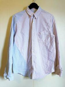 美品 ネペンテス NEPENTHES USA製 2トーン クレイジーストライプ オックスシャツ Mサイズ 米国製 NEEDLES ENGINNERED GARMENTS S2W8 