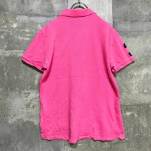 ◆お洒落な逸品◆POLO RALPH LAUREN/ポロラルフローレン 半袖ポロシャツ コットン100% 刺繍 ピンク XL メンズ D6 ｃ5372_画像3