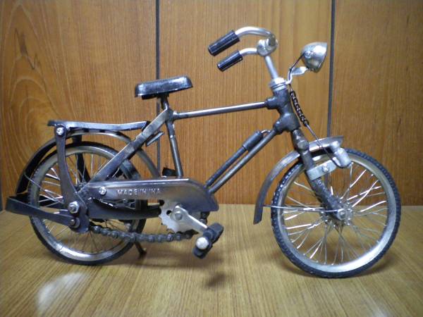 Bicicleta tipo retro interior en miniatura de Bali hecha a mano 3, Artículos hechos a mano, interior, bienes varios, ornamento, objeto