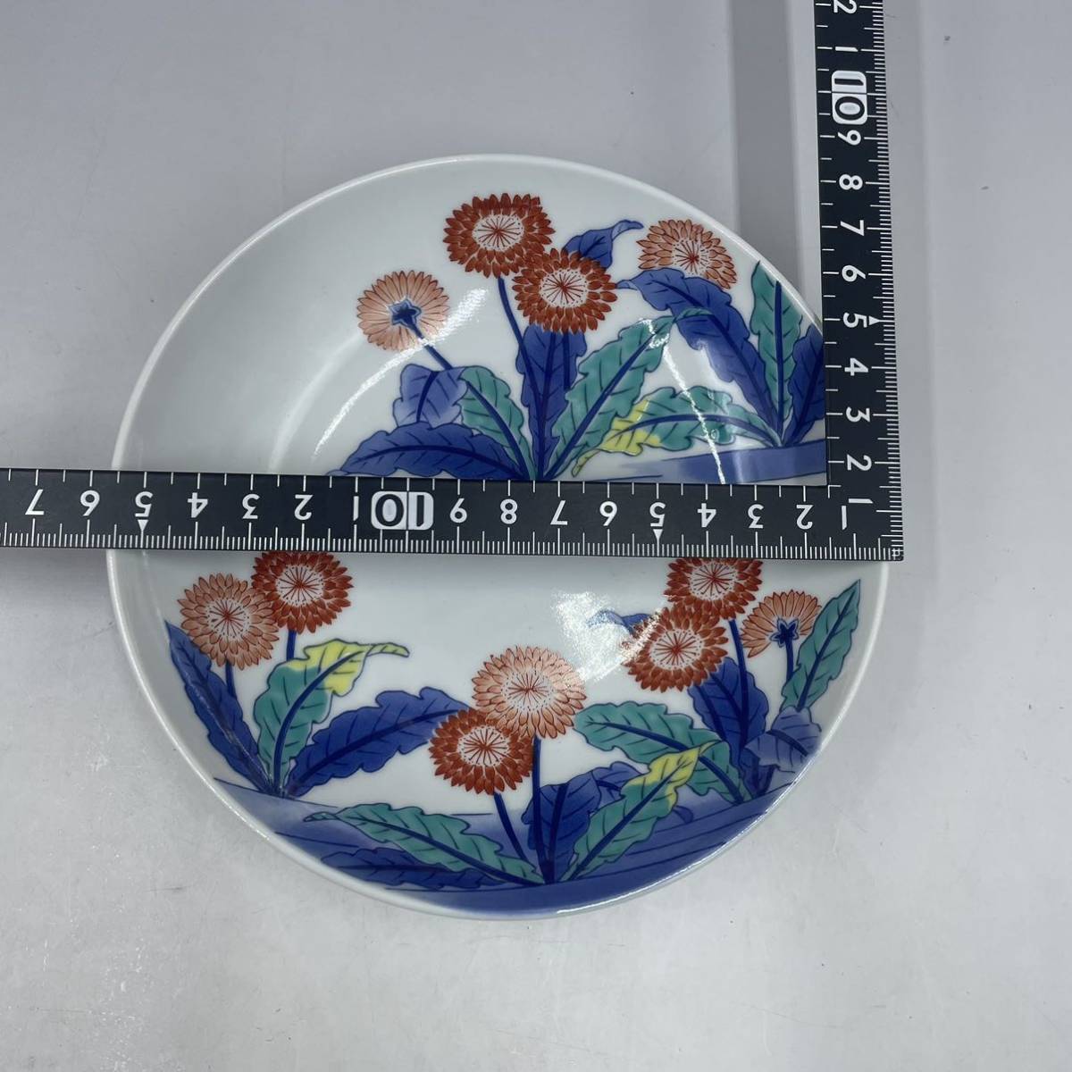色絵飾皿皿鍋島市川公山公山色鍋島蒲公英高台皿小皿| JChere雅虎拍卖代购