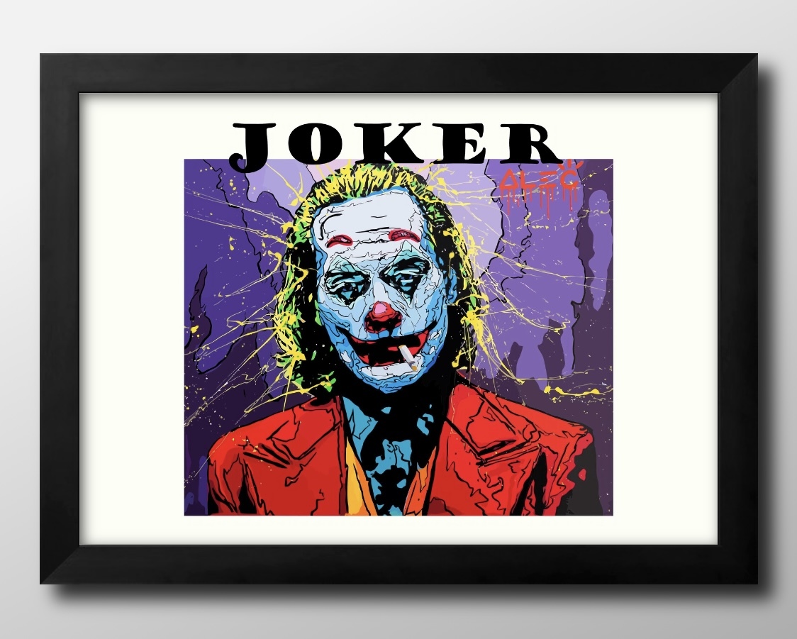 13465 ■免运费！！艺术海报绘画 A3 尺寸小丑图形蝙蝠侠插画设计斯堪的纳维亚哑光纸, 住宅, 内部的, 其他的