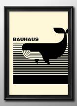 13600■送料無料!!アートポスター　絵画　A3サイズ『BAUHAUS　バウハウス　クジラ』イラスト　北欧　マット紙_画像1