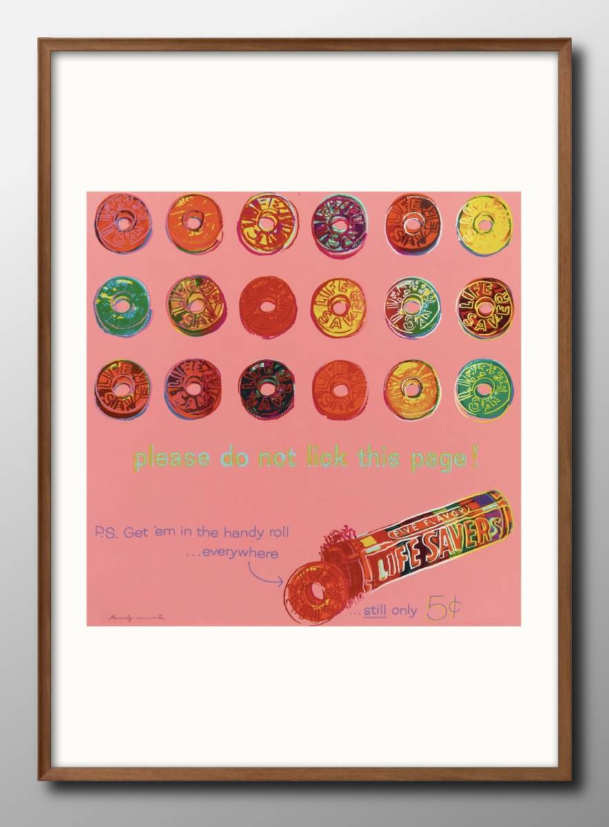 13609■免运费！！艺术海报绘画 A3 尺寸安迪·沃霍尔甜甜圈粉色插图斯堪的纳维亚哑光纸, 住宅, 内部的, 其他的