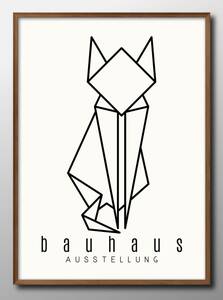 13595■送料無料!!アートポスター　絵画　A3サイズ『猫　ネコ　ライン　BAUHAUS　バウハウス　新作』イラスト　デザイン　北欧　マット紙