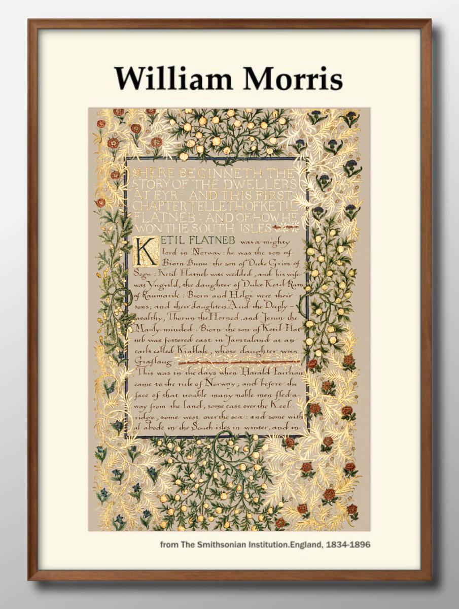 1-8009 ■ Free shipping!! A3 poster William Morris Scandinavian/Korean/painting/illustration/matte/exclusive to our store, Housing, interior, others