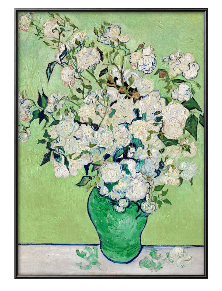 2827■Envío gratis!! Póster Artístico con pintura tamaño A3, jarrón de Vincent van Gogh con diseño de ilustración de rosas, papel mate nórdico, Alojamiento, interior, otros