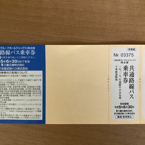 三重交通 株主優待 路線バス 乗車券 2枚の画像1