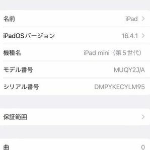 本体☆美品◆Apple iPad mini5 7.9インチ 第5世代 MUQY2J/A[Wi-Fi 64GB］&ペンホルダー付ケースの画像8