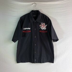 MOTORCYCLE GARMENTS ワークシャツ 半袖 ボーリングシャツ ワコマリア WACKO MARIA シャツ AVIREX ミリタリーシャツ フMサイズ相当