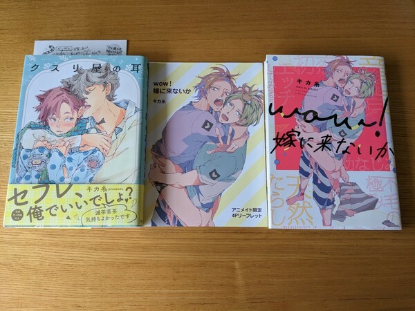 キカ糸　クスリ屋の耳　ペーパー一枚付　wow!嫁に来ないか　アニメイト限定4pリーフレットつき