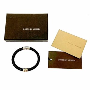 【箱付き】 BOTTEGAVENETA ボッテガヴェネタ レザー イントレチャート ブレスレット ダークブラウン 182030 ブレスレット