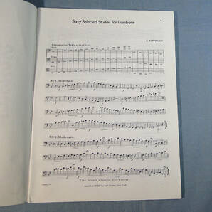 o) 教本 トロンボーン SIXTY SELECTED STUDIES FOR TROMBONE 1巻[1]8458の画像2