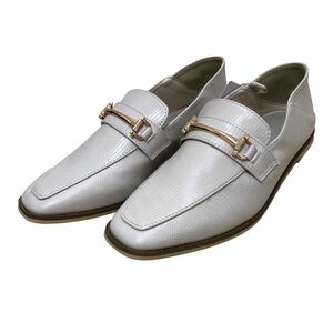 AJ284 не использовался женский bit Loafer туфли-лодочки S примерно 22.5cm ~ 23cm бежевый кожзаменитель 