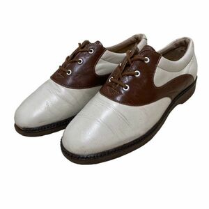 AD617 large . made shoes Hush Puppies is shupapi- walking shoes 24cm white Brown leather 